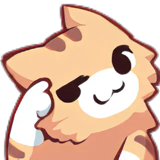 👍 gato, pensando, animal, lindo whatsapp sticker