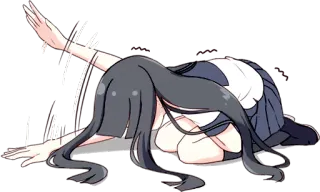 😂 อนิเมะ, ผู้หญิง, ชุดนักเรียน, คำนับ, ขอโทษ, ท่าโพส, อนิเมะญี่ปุ่น telegram sticker
