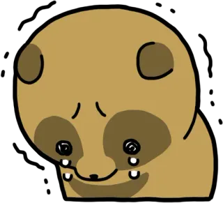 😢 泣く, 悲しい, 怒る, 動物, 漫画, 落ち込む telegram sticker