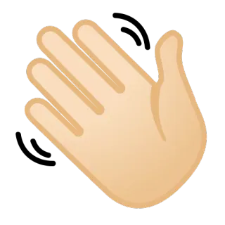 👋 tangan, emoji, melambai, gestur telegram sticker