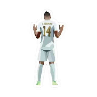 🙏 CASEMIRO fútbol, fútbol, atleta, jugador, deportes, Casemiro, número 14 whatsapp sticker