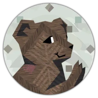 😶 bear, animal, cartoon, sticker, mammal, illustration telegram sticker