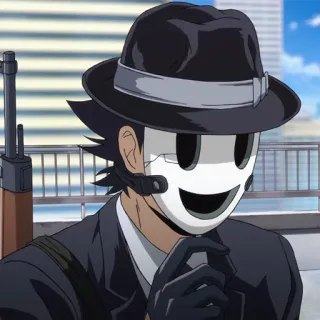 🎭 Anime, Masker, Wapen, Scherpschutter, Geweld, Manga, High-Rise Invasion telegram sticker