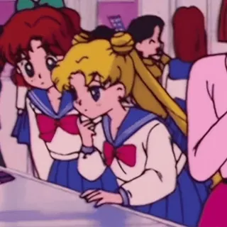 🌙 Sailor Moon Anime, Sailor Moon, Meisje, Schooluniform, Manga telegram sticker