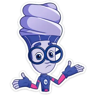 🤷 cartoon, character, sticker, illustration telegram sticker