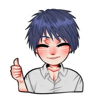 👍 Anime, Manga, Thích, Vui vẻ, Cười, Dễ thương whatsapp sticker
