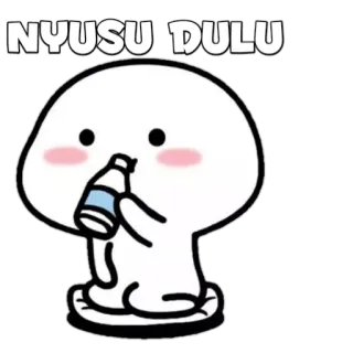 🍡 NYUSU DULU Dessin animé, Boire, Bouteille, Mignon telegram sticker