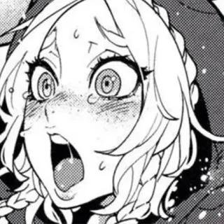 🤤 anime, manga, scared, crying, female telegram sticker