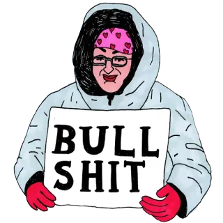 👎 BULL SHIT Lenguaje ofensivo, Protesta, Insultante, Palabrota, Malas palabras telegram sticker