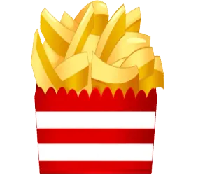 🍟 patatas fritas, comida, aperitivo telegram sticker