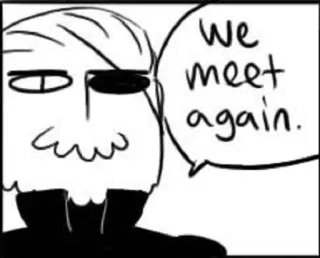 😊 We meet again. cartoon, comic, greeting, meeting telegram sticker