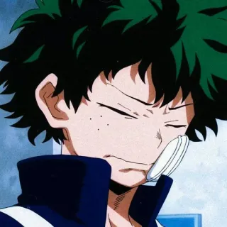 ⚓ Izuku Midoriya My Hero Academia Anime, My Hero Academia, Izuku Midoriya, Deku, Cartoon, Schüler, müde telegram sticker