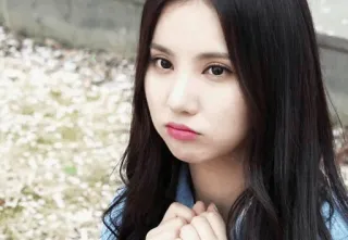 ☹ mulher, retrato, asiática telegram sticker