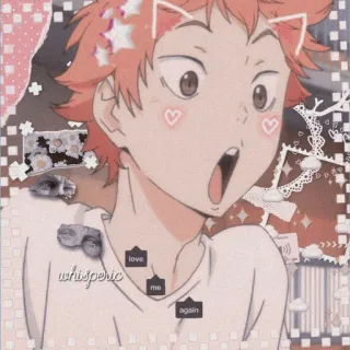 ❤️ Hinata Haikyu!! love
me
again アニメ, ハイキュー!!, 日向, 猫耳, 可愛い, かわいい telegram sticker
