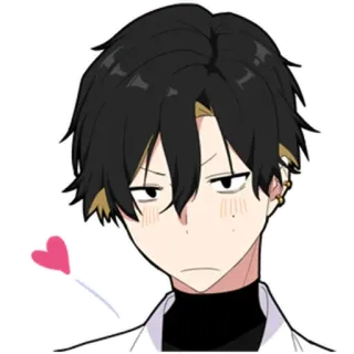 🥰 Anime, Personnage, Illustration, Mignon, Dessin animé, Portrait whatsapp sticker