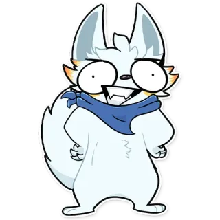 😈 fox, cartoon, animal, sticker, funny, furry, whimsical, cheerful telegram sticker
