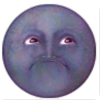 🌚 triste, luna, emoji, cara, expresión, emoticono telegram sticker