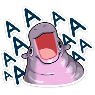 😳 AAAA 블롭, 비명, 만화, 웃긴, 귀여운, 표정 telegram sticker