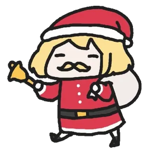 🐱 weihnachten, weihnachtsmann, glocke, festlich, cartoon, urlaub, feier telegram sticker