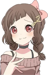 😉 Fille anime, Mignon, Dessin animé, Personnage, Autocollant telegram sticker