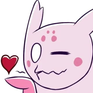 ❤️ cartoon, cute, kawaii, heart, love, pink telegram sticker
