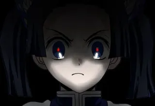 💀 Anime, Manga, Cô gái, Thanh gươm diệt quỷ, Giận dữ, Đáng sợ, Tối tăm, Nhân vật telegram sticker