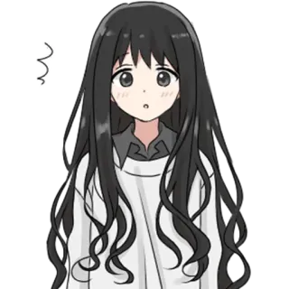 😱 Anime-Mädchen, Cartoon, Sticker, Kawaii, Süß telegram sticker