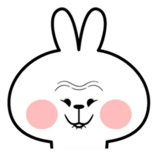 😾 Rabbit rabbit, bunny, cartoon, cute, sticker, character telegram sticker