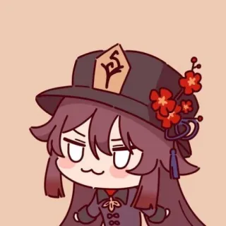 👻 Hu Tao Genshin Impact 动漫, 卡通, 原神, 胡桃, 游戏, 可爱, 角色 telegram sticker