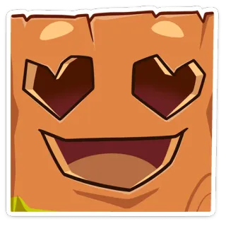 😃 fofo, feliz, desenho animado, olhos de coração, amor telegram sticker