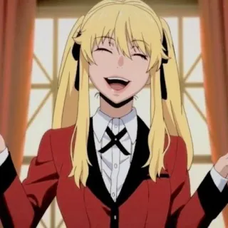 🦮 Mary Saotome Kakegurui Anime, Kakegurui, Juegos de azar, Mary Saotome, Rubia, Personaje telegram sticker