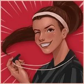 👷‍♀️ woman, referee, whistle, wink telegram sticker