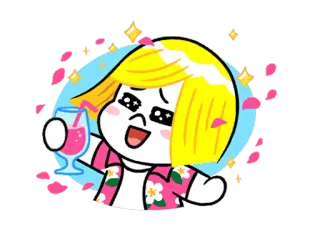 ☺️ Dessin animé, Personnage, Boisson, Étincelle, Kawaii, Mignon telegram sticker