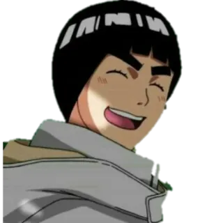 😄 Might Guy Naruto anime, Might Guy, Naruto, uśmiech, szczęśliwy, kreskówka telegram sticker