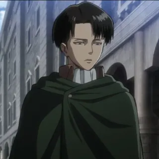 ☁️ Levi Ackerman Attack on Titan anime, levi, attack on titan, character, manga telegram sticker