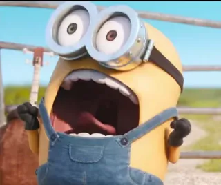 😄 Minion Despicable Me minion, despicable me, cartoon, funny, excited, shocked telegram sticker