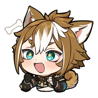 😍 Gorou Genshin Impact Gorou, Genshin Impact, Chibi, Chien, Anime, Jeu, Mignon whatsapp sticker