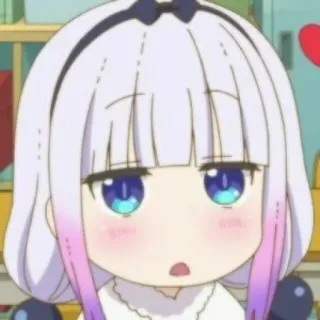 🎀 Kanna Kamui Miss Kobayashi's Dragon Maid 动漫, 龙, 康娜, Q版, 可爱 telegram sticker