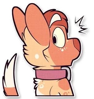 😱 卡通, 狗, 动物, 宠物, 可爱, 贴纸 telegram sticker