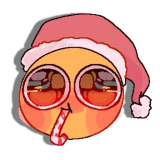 🎅 navidad, emoji, lindo, bastón de caramelo telegram sticker