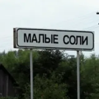 🛑 МАЛЫЕ СОЛИ russe, panneau, rue, village telegram sticker