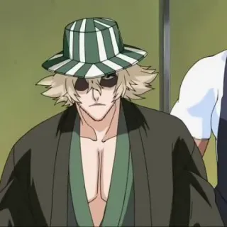 🧩 Kisuke Urahara Bleach Anime, Manga, Bleach, Kisuke Urahara, Charakter, Hut, Japanisch telegram sticker