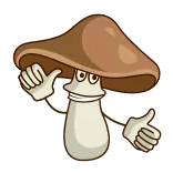 👍 Pilz, Daumen hoch, Cartoon, lustig, Pflanze, Gemüse telegram sticker