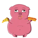 🍔 돼지, 피자, 핫도그, 음식, 만화 telegram sticker