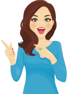 😃 Frau, Zeigen, Cartoon, Person, Mädchen whatsapp sticker