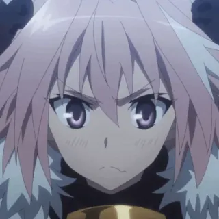 💕 Astolfo アニメ, マンガ, トラップ, ピンク髪, 黒のライダー telegram sticker