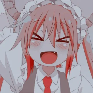 🐉 Tohru Miss Kobayashi's Dragon Maid anime, dragon, maid, cute, kawaii, manga telegram sticker