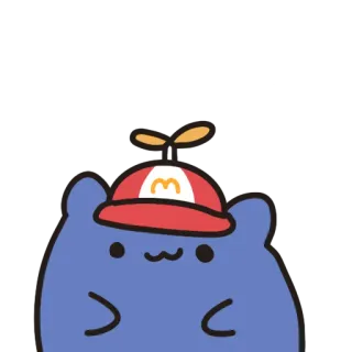 🧢 dibujos animados, animal, sombrero, lindo, kawaii telegram sticker