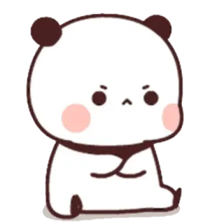 😠 Panda, Mono, Animal, Dibujo animado, Kawaii, Sticker whatsapp sticker