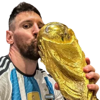 🏆 Lionel Messi サッカー, アスリート, FIFA, ワールドカップ, アルゼンチン whatsapp sticker